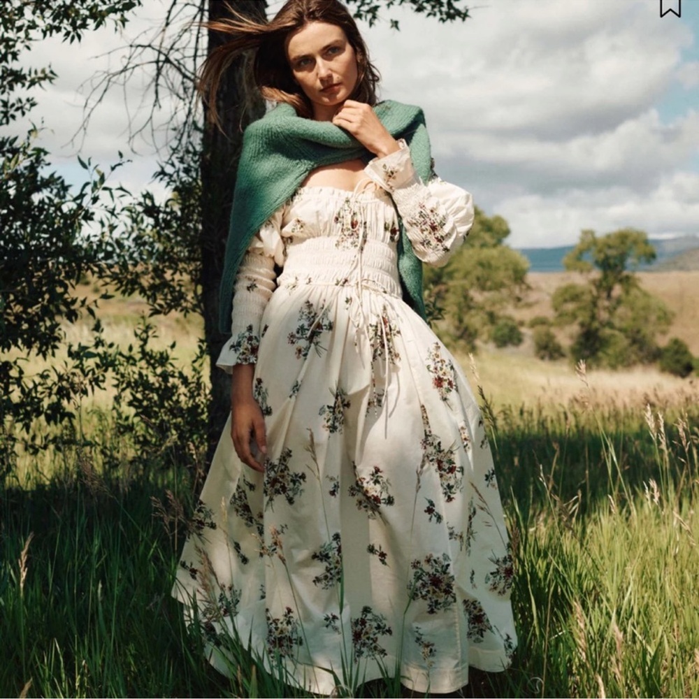 Doen Cream Floral Maxi Dress - Picture 2 of 9